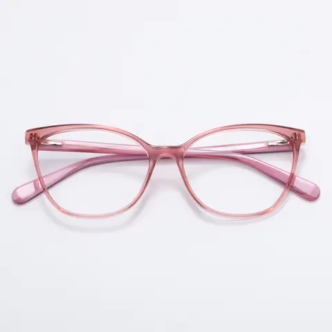 Square Pink Eyeglasses