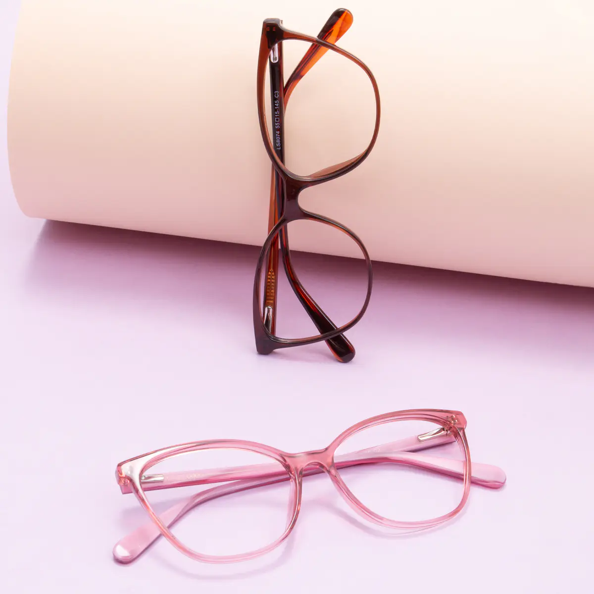 Square Pink Eyeglasses
