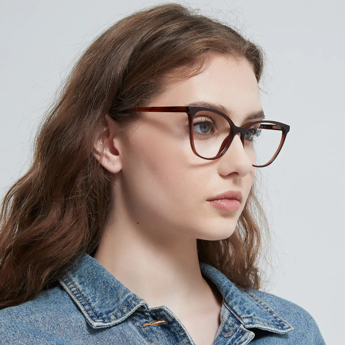 Square Brown Eyeglasses