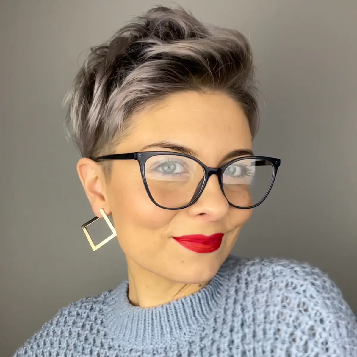 Square Blue Eyeglasses
