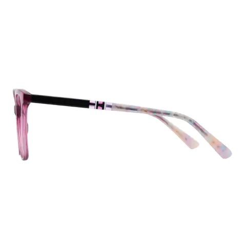 Square Transparent Purple Eyeglasses