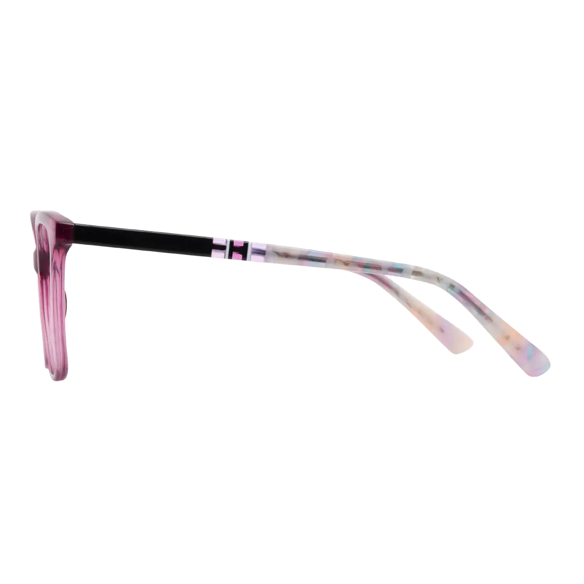 Square Transparent Purple Eyeglasses