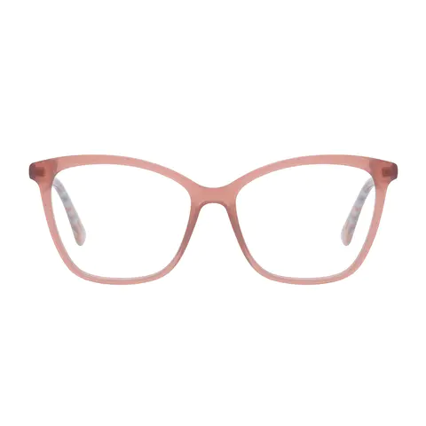 Square Transparent Brown Eyeglasses