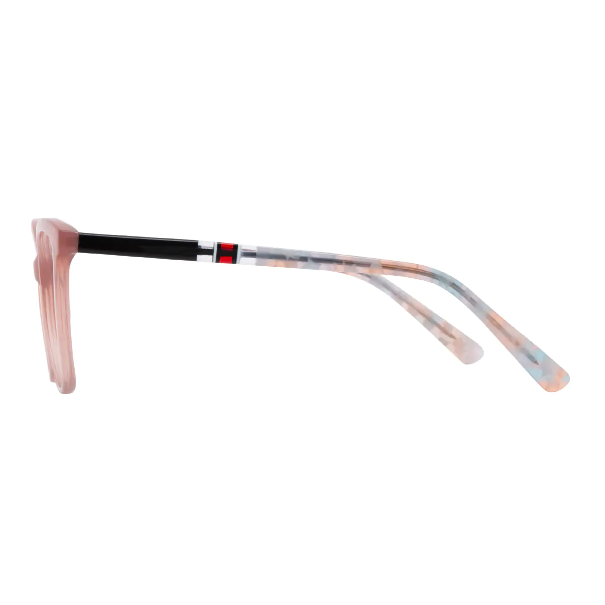 Square Transparent Brown Eyeglasses