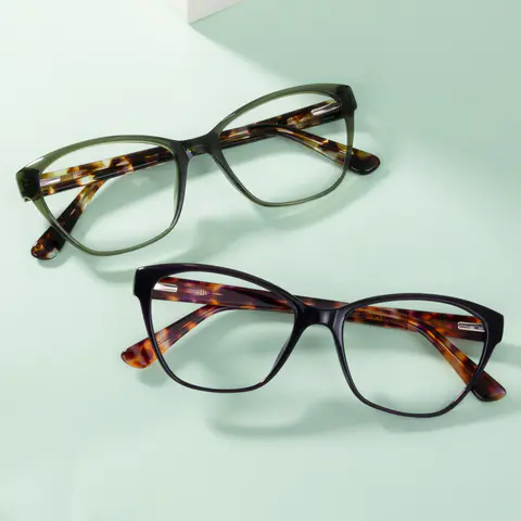 Square Purple Eyeglasses