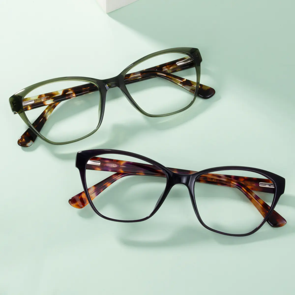 Square Purple Eyeglasses