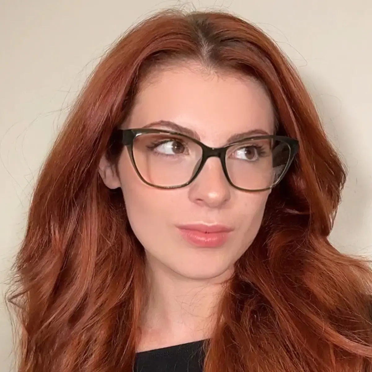 Square Transparent Green Eyeglasses