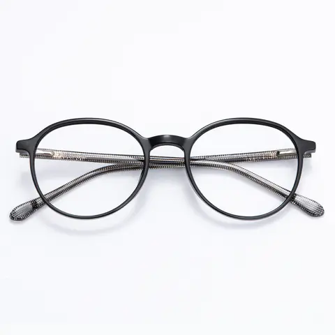 Oval Black Eyeglasses