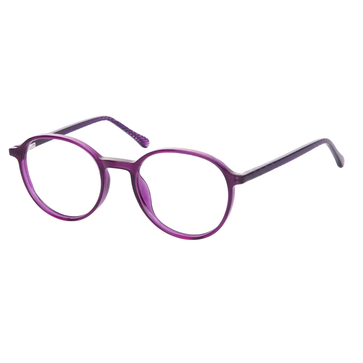 Oval Purple Eyeglasses