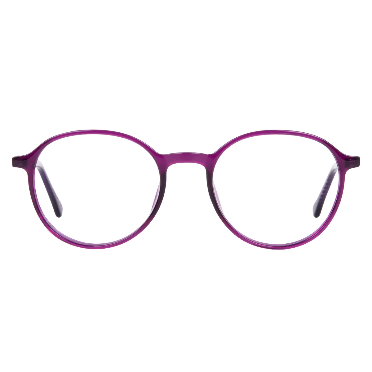 Oval Purple Eyeglasses