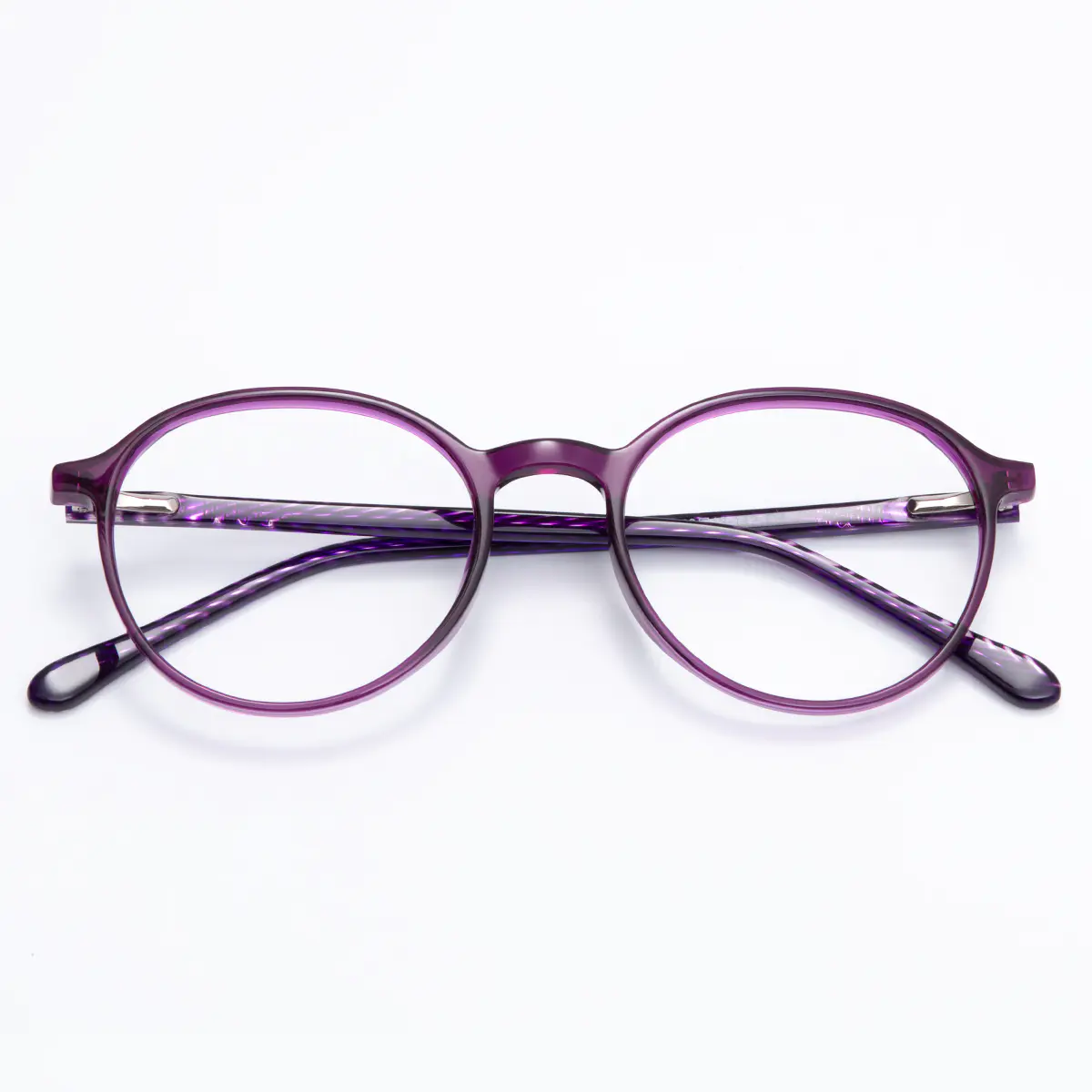 Oval Purple Eyeglasses