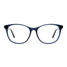 Oval Blue Eyeglasses