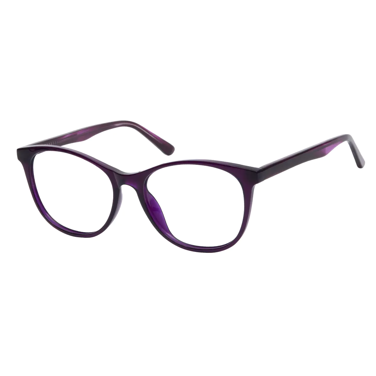 Oval Purple Eyeglasses