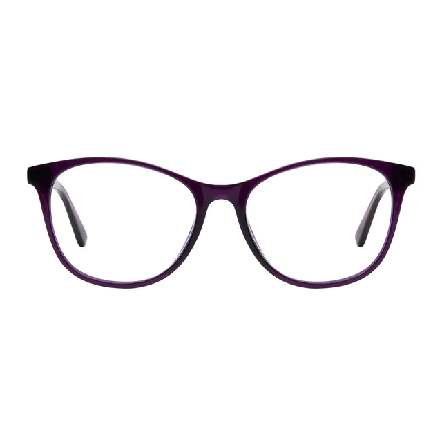 Oval Purple Eyeglasses