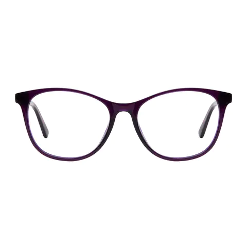 Oval Purple Eyeglasses