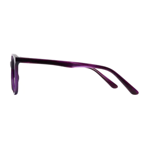 Oval Purple Eyeglasses