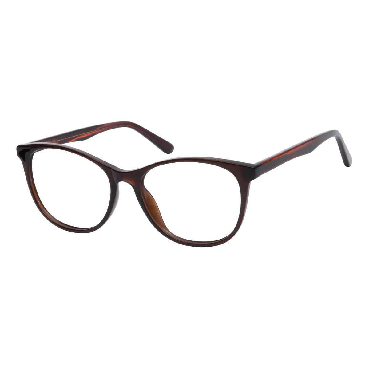 Oval Brown Eyeglasses