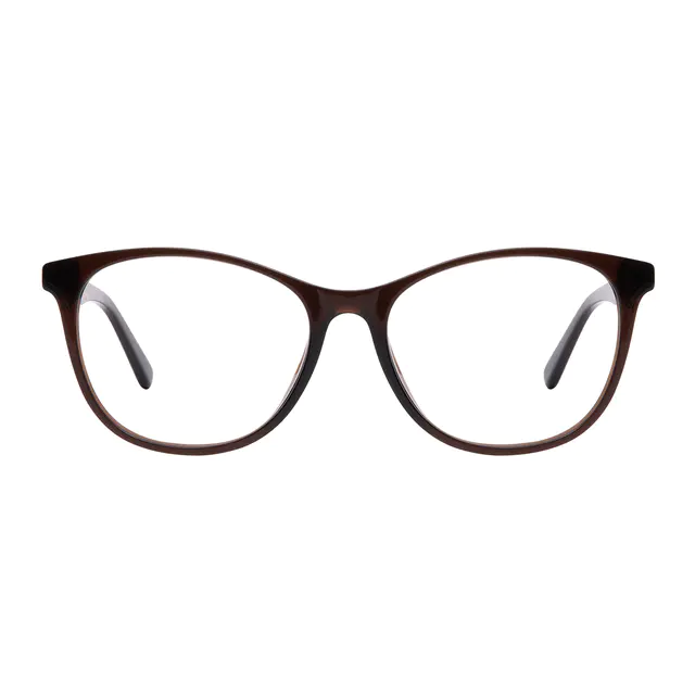 Oval Brown Eyeglasses