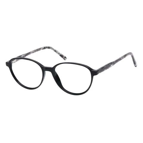Oval Black Eyeglasses