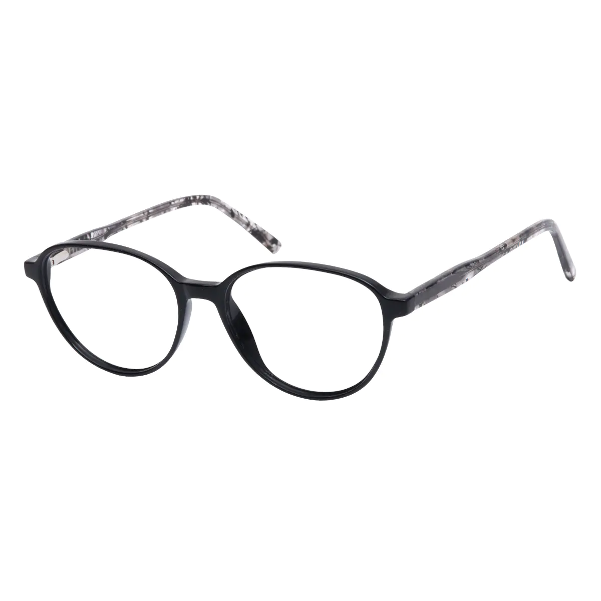 Oval Black Eyeglasses