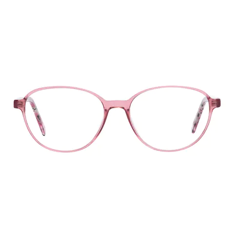 Oval Pink Eyeglasses
