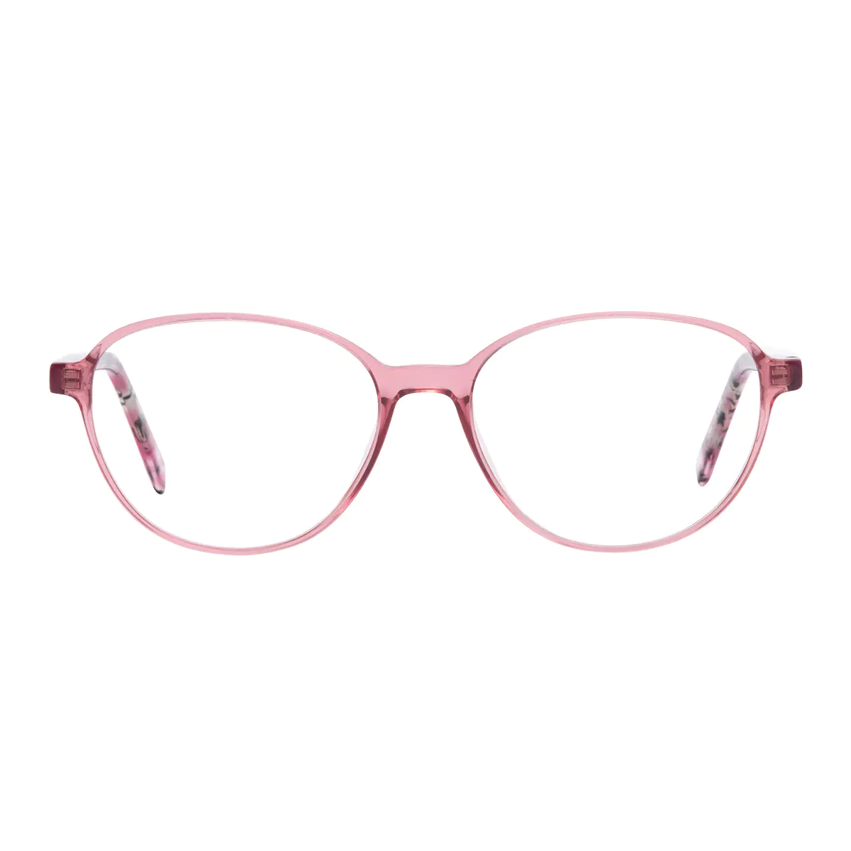Oval Pink Eyeglasses