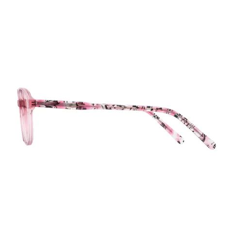 Oval Pink Eyeglasses