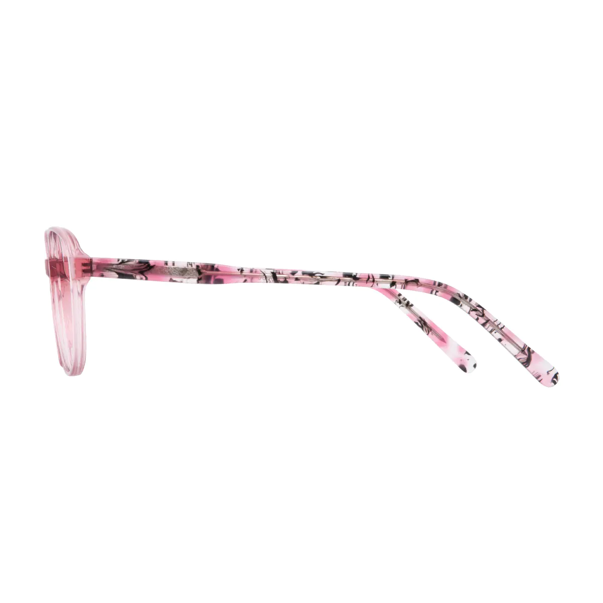 Oval Pink Eyeglasses