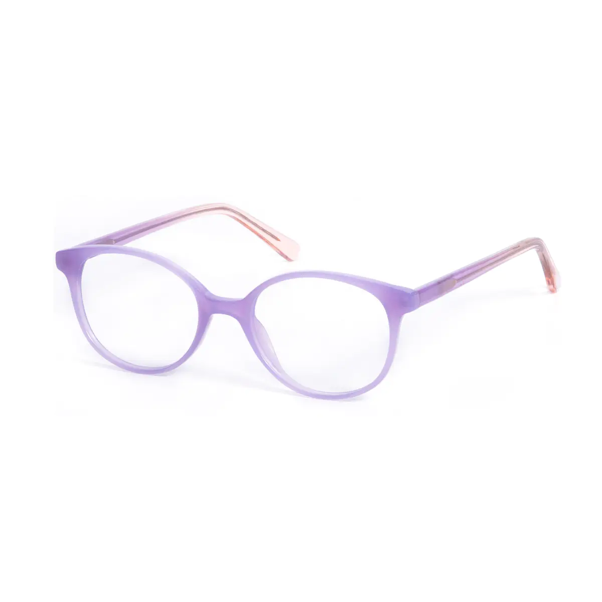 Oval Transparent Purple Eyeglasses