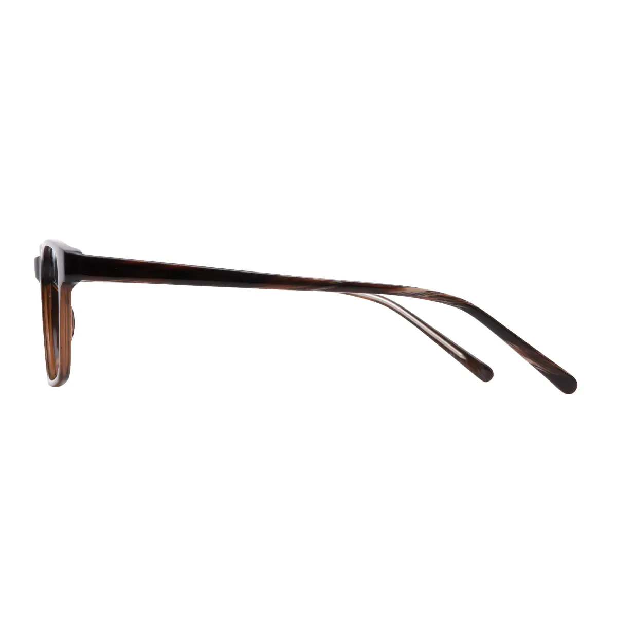 Rectangle Brown Eyeglasses