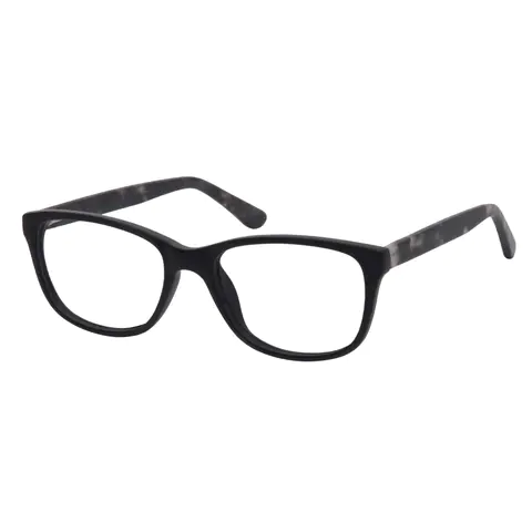 Rectangle Matte Black Eyeglasses