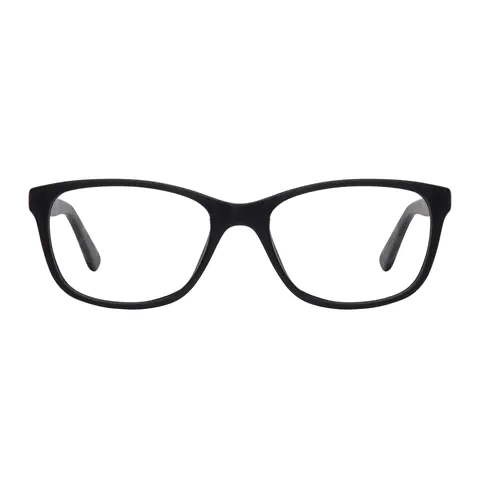 Rectangle Matte Black Eyeglasses