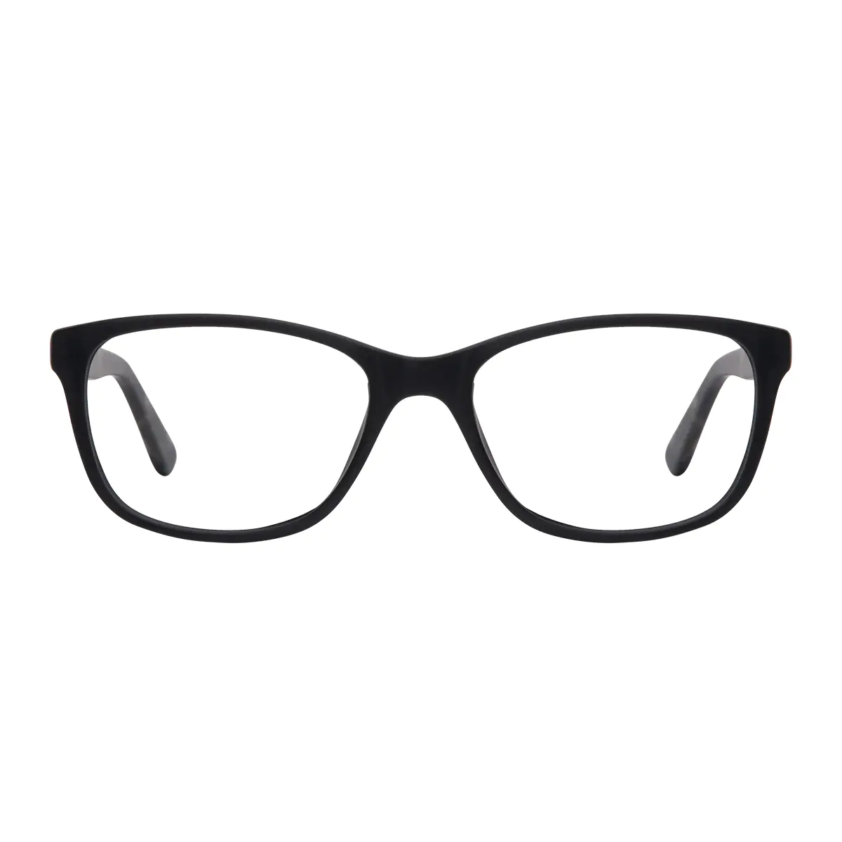 Rectangle Matte Black Eyeglasses