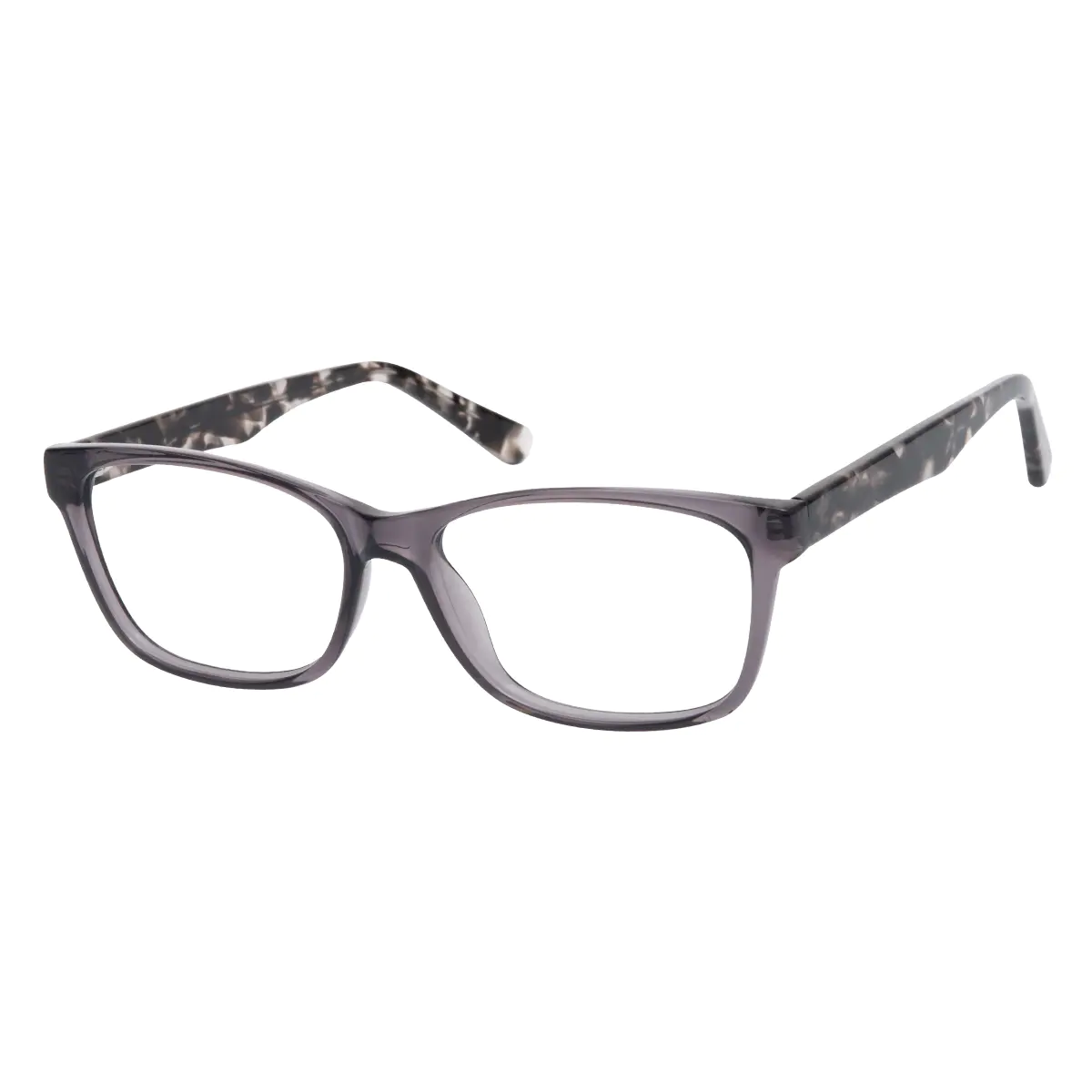 Rectangle Grey Eyeglasses
