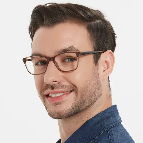 Square Brown Eyeglasses
