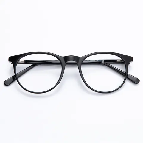 Round Black Eyeglasses