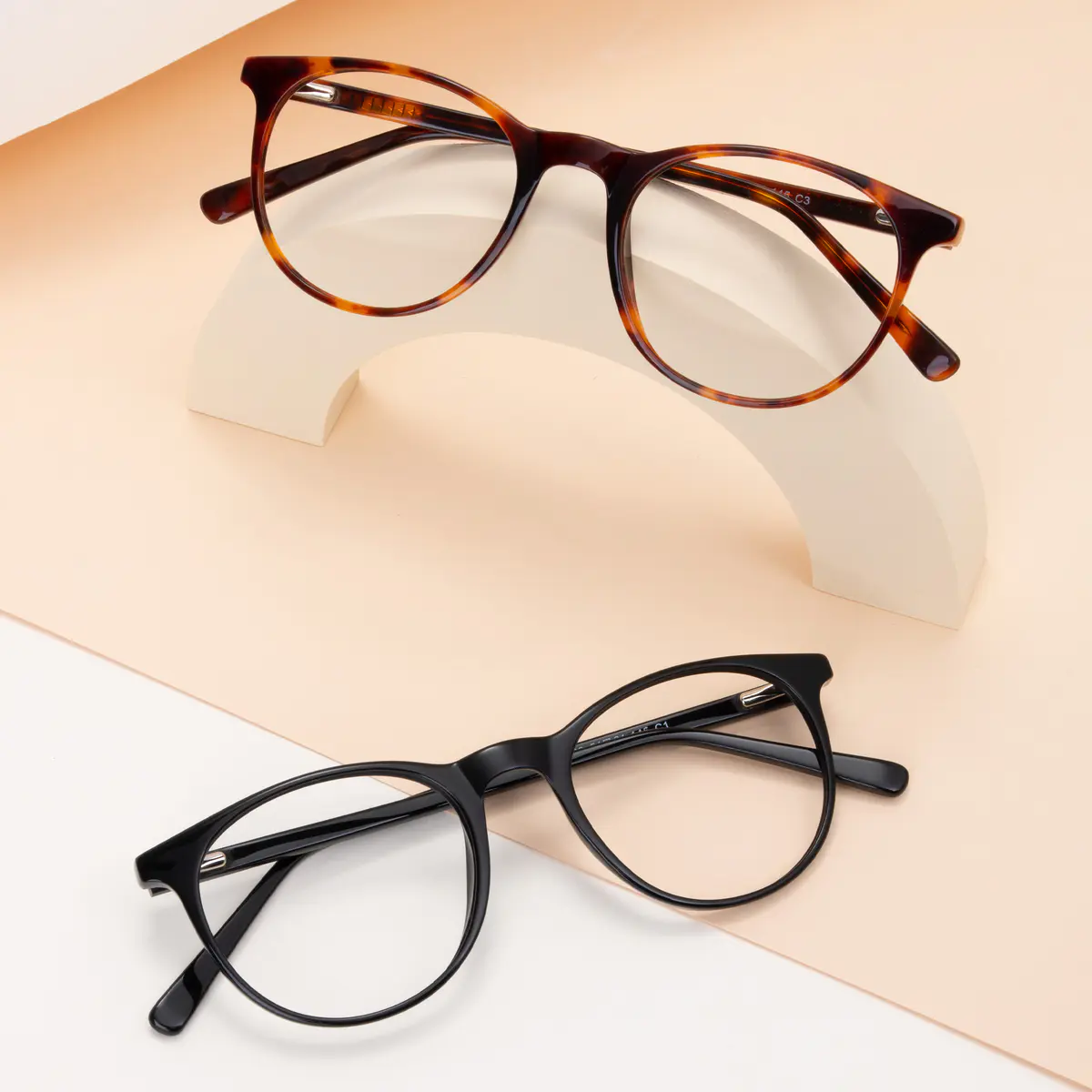 Round Black Eyeglasses