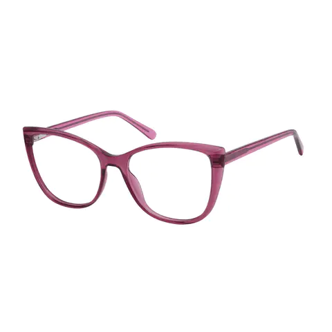 Square Transparent Purple Eyeglasses