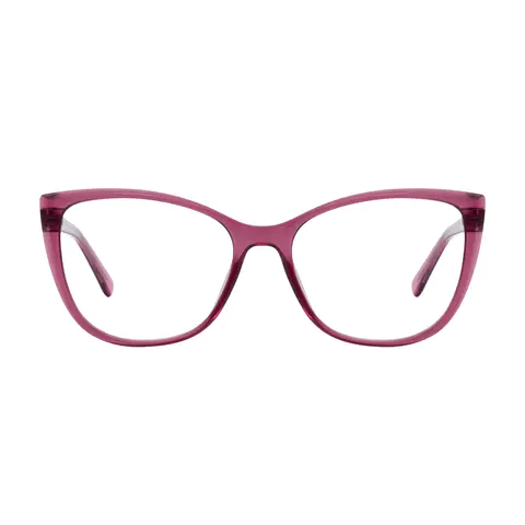 Square Transparent Purple Eyeglasses