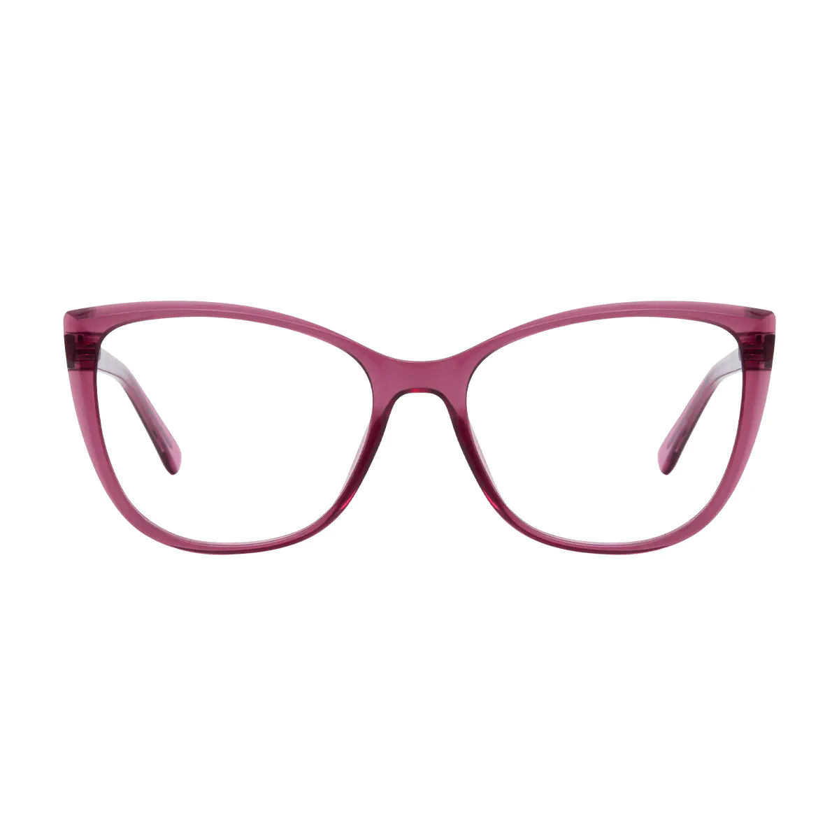 Square Transparent Purple Eyeglasses