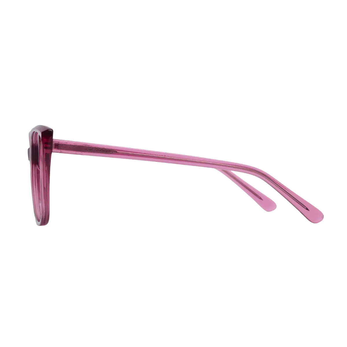 Square Transparent Purple Eyeglasses