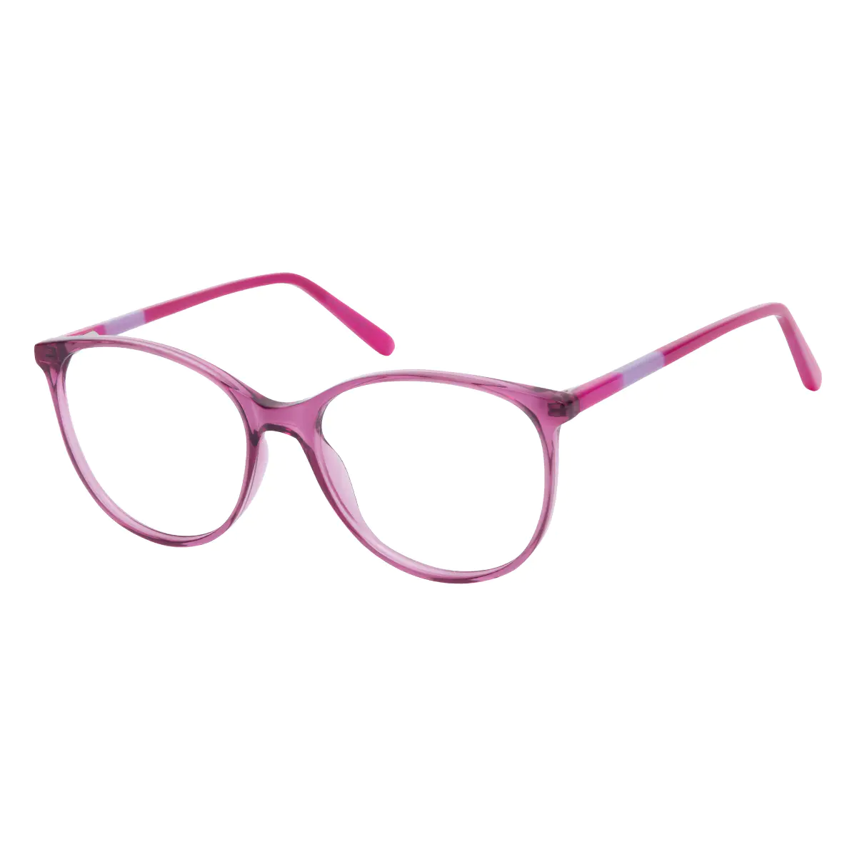 Oval Purple Eyeglasses