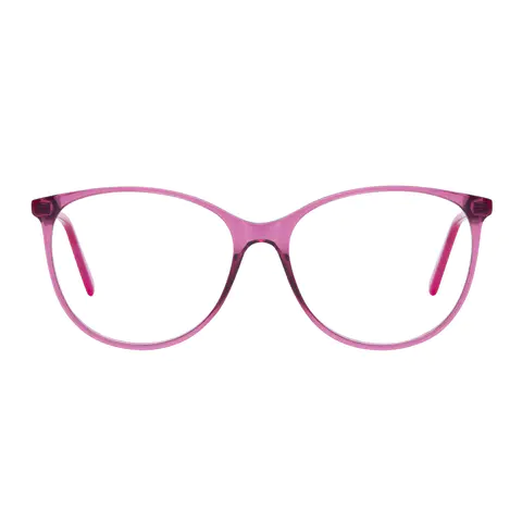 Oval Purple Eyeglasses