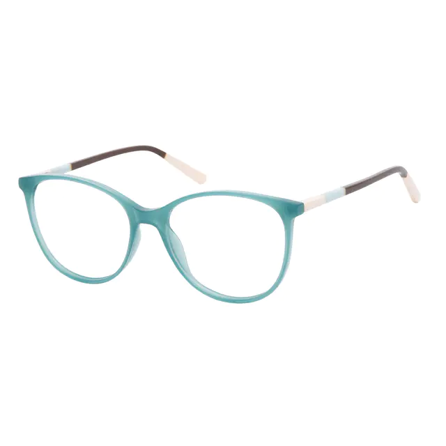 Oval Blue Eyeglasses