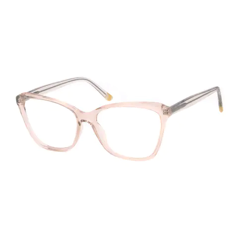 Rectangle Transparent Orange Eyeglasses