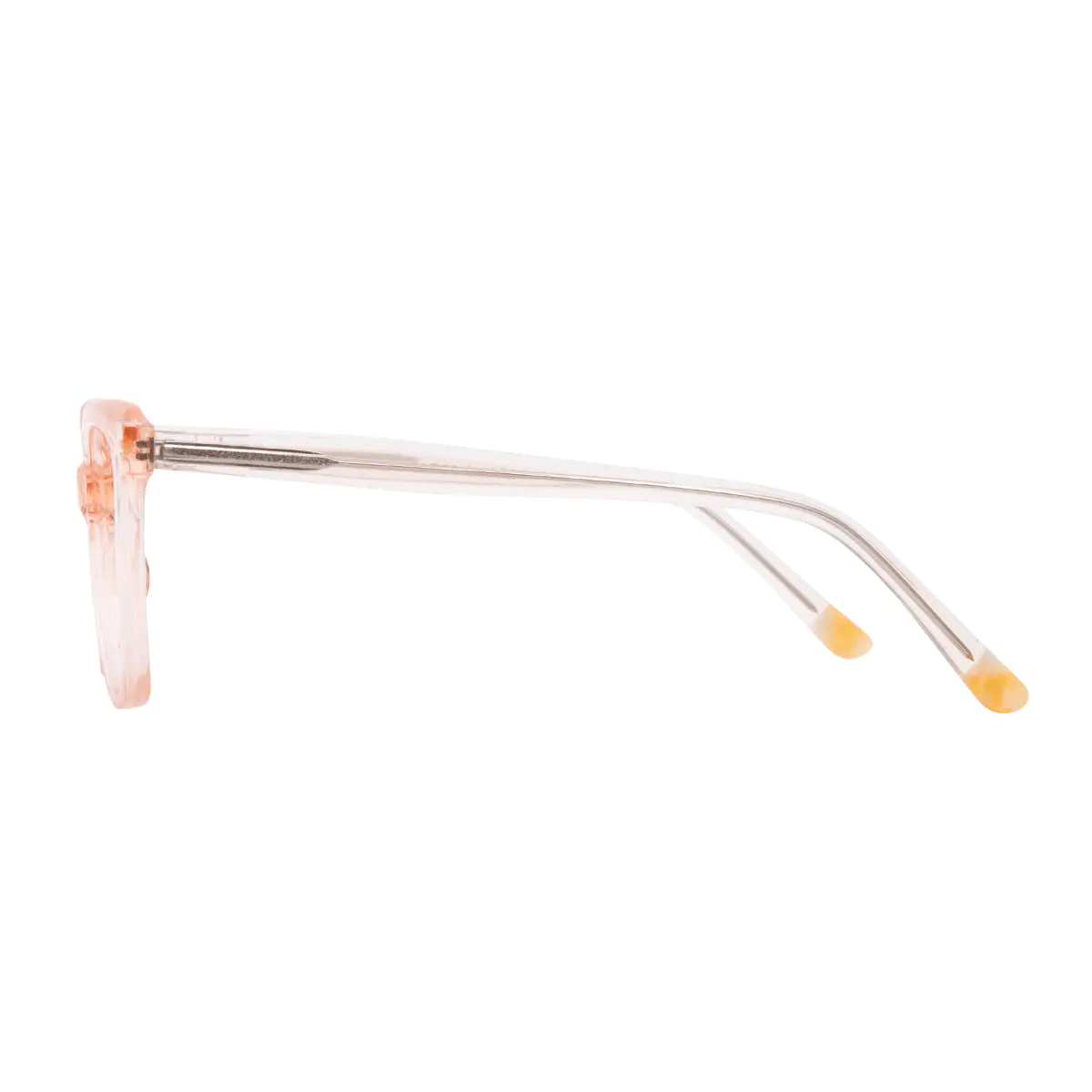 Rectangle Transparent Orange Eyeglasses
