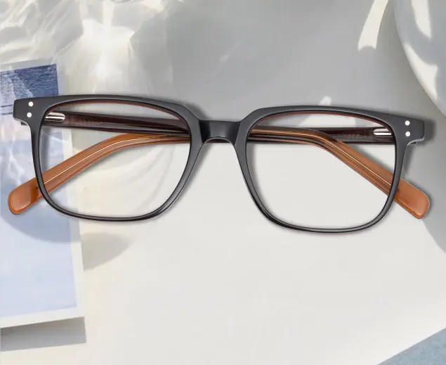 Square Black/Brown Eyeglasses