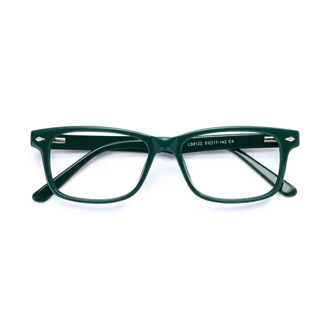 Rectangle Green Eyeglasses