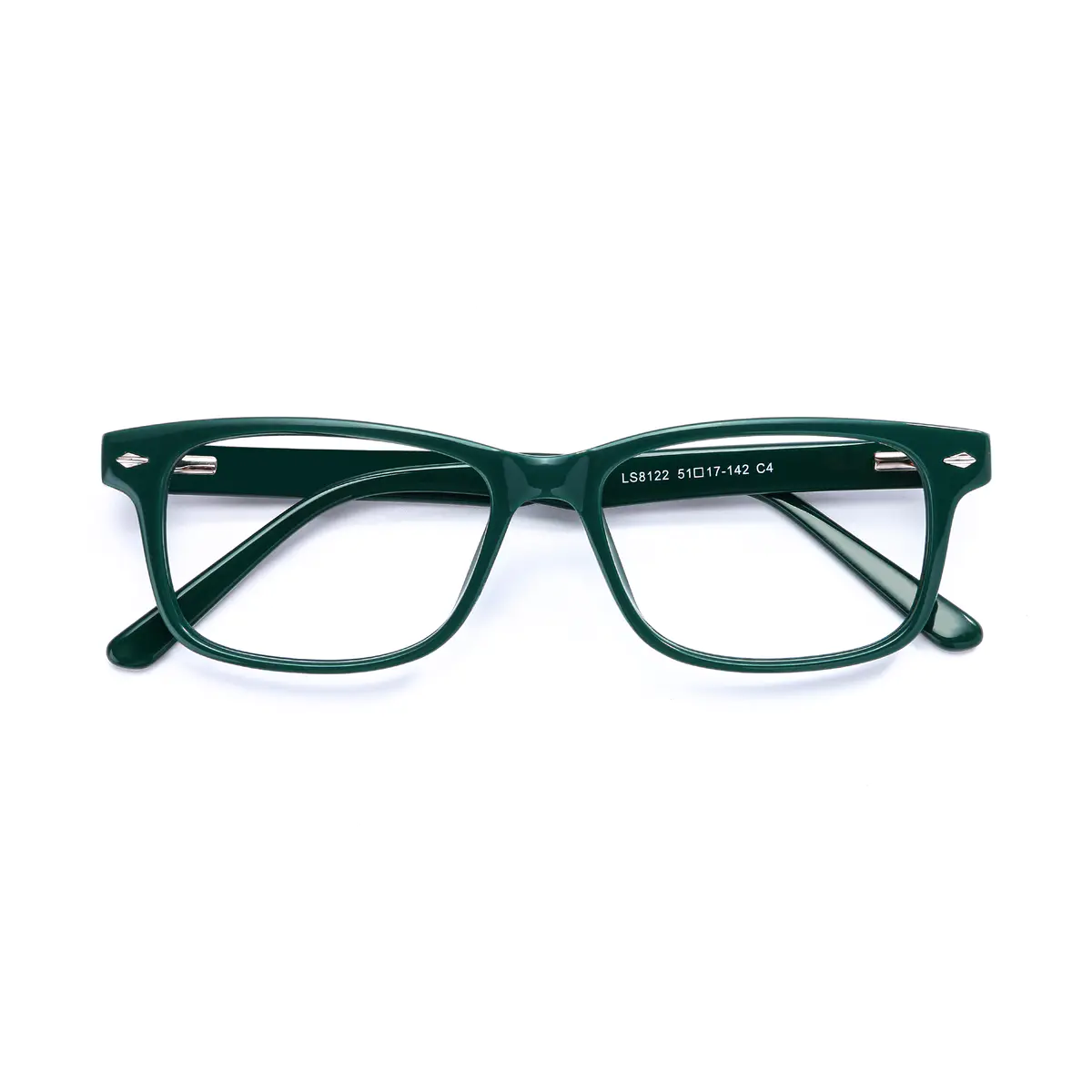 Rectangle Green Eyeglasses