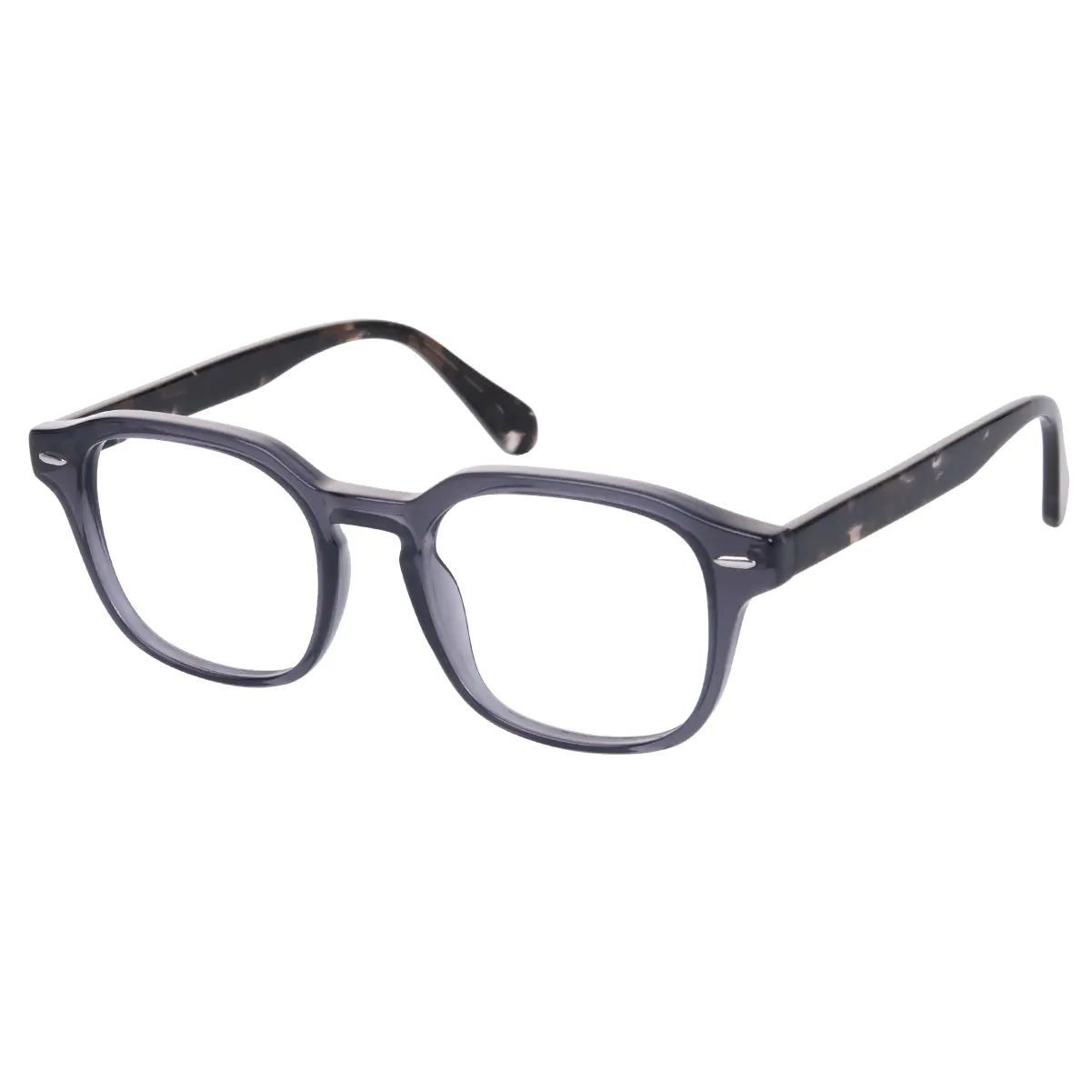Square Grey Eyeglasses